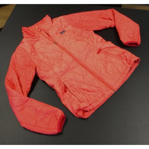 Girls Patagonia Jacket XL Coral Quilted Full‎ Zip